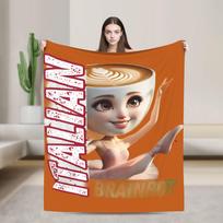 Balerina Cappuccina Italijos smegenų puvimo memai Megztos antklodės Vilna Super minkštos antklodės lovai Patalynės užvalkalas 200x150cm 80x60in