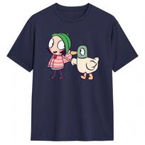 Susan and Doc Sarah and Duck  T Shirt Unisex Cotton Tops Kawaii  Round Neck Short Sleeve M white