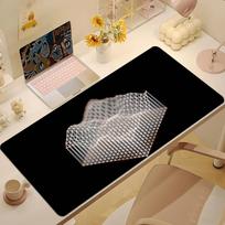 Black White Topographic map Mouse Pad Nonslip Thickened MousePad Large Writing Lockedge Office Student Gaming Cushion 800x400x2mm beige
