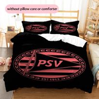 PSV Eindhoven logotipas Raštas Patalynė Namų Dekoras Gimtadienio Dovana (1 * antklodės užvalkalas + 2 * pagalvės užvalkalai, be šerdies) 200x200cm white