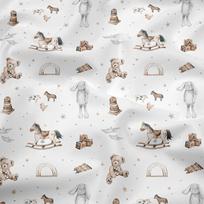 Individualizuojamas minkštas kvėpuojantis čiužinio užvalkalas kūdikio lovytei ir vaikų lovai 130x70 cm white
