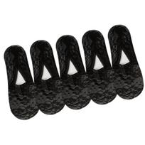 No Show Socks 5 Pairs Lace Socks Antis Slip Invisible Liner Socks for Women,Low Cut Socks with Lace Trim Casual Socks juoda