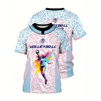 3D Printed Volleyball Jerseys T-shirt For Men Customized Graphic T Shirts Fashion Casual 6XL gray