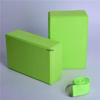 Yoga Block Set Eva Foam With Antislip Design For Home Fitness And Stretching žalia