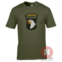 Ww2 101st Airborne Logo TShirt Screaming Eagles Us Army DDay Market Garden XL black