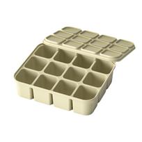 Silikoninė kūdikių maisto šaldymo dėklė 1,15 oz x 12 skyrelių Naminių užkandžių šaldymo dėklė Kūdikiams chaki
