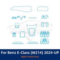 TPU vidinė apsauginė plėvelė Mercedes-Benz E-klasės W214 2024-2025 m. Anti-Scratch Skaidrus lipdukas RHD Set raudona