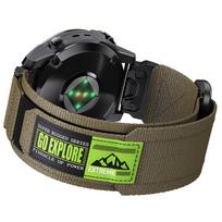 22mm 26mm QuickFit laikrodžio apyrankė Garmin Fenix 8 7 7X 6 6X 5X Plus/Epix Pro Gen 2 47mm 51mm/Tactix 7/Enduro 3 sportiniam nailoniniam dirželiui QuickFit 26mm armijos žalia spalva
