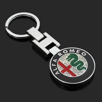 Alfa Romeo automobilio raktų pakabukas Metalinis raktų žiedas Giulia Stelvio Giulietta 147 159 Mito automobiliui Raktų laikiklis Automobilio aksesuarai (2 Stiliai) SY1 black