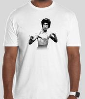 Bruce Lee Kung Fu Martial Arts T-shirt M gray