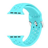Sport Silicone Strap for Apple Watch 10 42mm 46mm Band Ultra 2 49mm Bracelet IWatch 9 8 7 6 5 4 SE 45mm 44mm 41mm 40mm Wristband 38 40 41mm(S10-42mm) dangaus mėlyna spalva