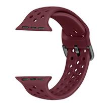 Sport Silicone Strap for Apple Watch 10 42mm 46mm Band Ultra 2 49mm Bracelet IWatch 9 8 7 6 5 4 SE 45mm 44mm 41mm 40mm Wristband Ultra 2-1 49mm vyno raudonos spalvos