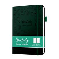 200 Pages Journal Notebook Creativity A5 Leather Bullet Dotted Notebook Daily Office Work Notebook Diary School Supplies tamsiai žalia spalva