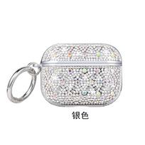 Rhombus Glitter Crystal Diamond Case for Airpods Pro 3 & Airpods 4 3 2 1 Electroplated Earphone Protective Cover+Free Metal Hook For Airpods4 sidabras