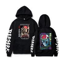 Berserk Guts Manga Men Women Hoodies Autumn Winter Berserker Armor Double Sided Manga Print Anime Pullover Sweatshirt XL levanda