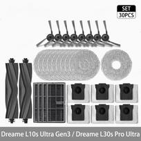 Dreame L10S Ultra Gen3 / L30S Pro Ultra robotų siurblių priedai Ritininis pagrindinis šoninis šepetys Mopas Filtras Dulkių maišelis Dulkių dėžutė Set D