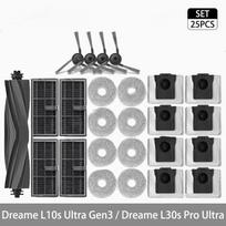 Dreame L10S Ultra Gen3 / L30S Pro Ultra robotų siurblių priedai Ritininis pagrindinis šoninis šepetys Mopas Filtras Dulkių maišelis Dulkių dėžutė Set C