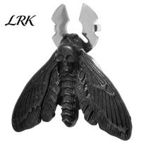 Gothic Fashion Gift for Him Vintage Moth Button Covers, Skull Snap on Shirt Non Sew Covers Cuffs Metal Cufflinks Accessories Collar Buttons gray