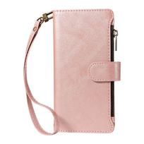 Compatible with Pixel 11 Pro XL, 9-Card Leather Grain Zipper Wallet Case, Google 10A Protective Cover. Google 9A
