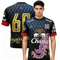 Tailandas Komandinės sporto šakos trumpomis rankovėmis marškinėliai Futbolo gerbėjų suvenyras Kvėpuojanti treniruočių/varžybų apranga 2XL beige
