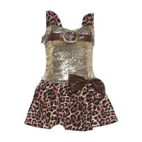 European and American autumn new sweet and spicy retro leopard print tube top dress fashionable slim-fitting design shorts L