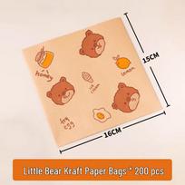 Oil-Proof Kraft Paper Bags for Sandwiches, Burgers, and Breakfast Items