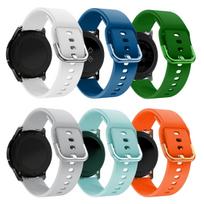 6Pcs Silicone Strap Compatible with 20mm Watch Bands Quick Release Replacement Wristband Adjustable Waterproof Sport Bands for Men Women 20MM gray