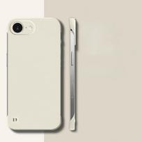 16E itin plonas berėmis telefono dėklas iPhone 16 E 16 Pro Max 16 Plus, matinis kietas PC apsauginis galinis dangtelis for iPhone 16E balta
