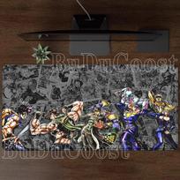 Mouse Pad Jojo Bizarre Adventure Anime PC Gaming Keyboard Mousepad Xxl Office accessories overlock esports HD printing Desk Mat 30x60cm gray