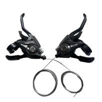 for Shimano ST-EF51 GEAR Shifter Set 3x7 3X8 V-Brake Lever Speed Set Bike MTB Mountain Bike Shift Levers Bike HandlebarGood product 3x7 black