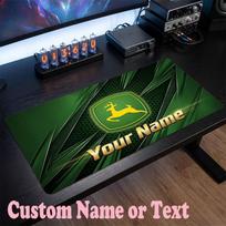 John Deere Customized Name Text Mouse Pad, Large Desk Mouse Mat Personalized Home Office Present 30cmx80cm