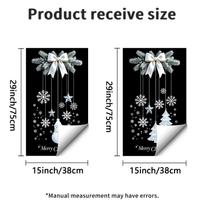Christmas Static Window Stickers That Do Not Damage Glass - Window Stickers for The Living Room JDT30049 gray