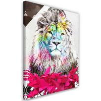 Canvas print Abstract Colourful Lion 40x60 rožinė