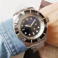 Vyriškas automatinis mechaninis laikrodis juodas mėlynas keraminis didelis, sunkus 51 mm gray