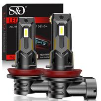 2vnt 30000LM H8 H11 LED priekinių žibintų lemputės 9005 HB3 9006 HB4 Canbus automobilio rūko žibintas 50W turbo LED diodų lempa automatinis vairavimo žibintas 12V 6500K Plug&Play 9006 HB4