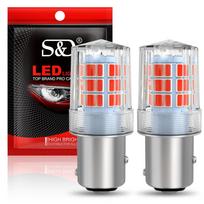 2vnt P21/5W Led 1157 High Bright automobilio lemputė BAY15D 1156 P21W Ba15S lemputė PY21W BAU15S 3030SMD automatinė atbulinės eigos posūkio signalo lemputė stabdžių balta geltona raudona 12V 1157 BAY15D P21/5W raudona