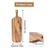 Medinė pjaustymo lenta su rankena. 41*12*1.5CM brown