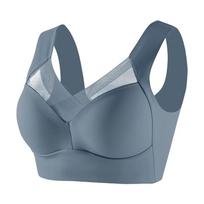 Besiūlės liemenėlės viršutinės moteriškos belaidės apyrankės Patogios liemenėlės Vienspalvis apatinis trikotažas moteriškas apatinis trikotažas 3XL gray