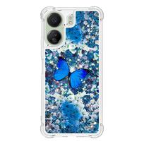 Redmi 13C dėklas ant For Fundas Xiaomi Redmi 13C dangtelis blizgantis dinamiškas skystas dėklas skirtas Xiomi Xiaomi Redmi13C 13 C telefono dėklai Etui for Xiaomi Redmi 13C blue