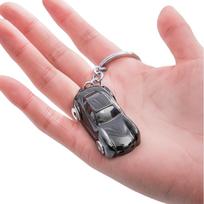 Realistiškas sidabro metalo automobilio raktų pakabukas Kompaktiško automobilio įkvėptas metalinis raktų pakabuko pakabukas kasdieniam naudojimui ir ypatingoms progoms 3 beige