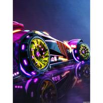 Rocket League Žaidimo Plakatas Neoninis Vaizdo Žaidimas Drobės Tapyba Sienos Menas Paveikslas Moderniam Berniuko Kambariui Svetainei Namų Dekoras Cuadros 40cm×50cm NoFrame