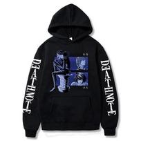 Autumn Anime Death Note Ryuk Graphic Printed Hooded Men Women Manga Hoodies Sweatshirt Harajuku Unisex Streetwear M gray