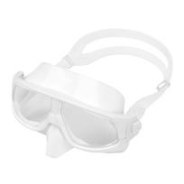 Diving Goggles Dual Use PC Silicone Antifog Waterproof Scuba Diving Mask for Adult Freediving Swim White balta