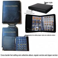Didelės talpos 480 kišukų monetų kolekcijos albumas senovinėms ir proginėms monetoms Loose Leaf Small 10 Pages 240 Pockets (No Case) black