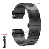 Quickfit Titano Dirželis Garmin Fenix 8/7X/6X/6XPro/5X/5XPlus 3 3HR 26mm Metalinis Atleidžiamas Laikrodžio Dirželis Descent Mk1 Mk2 Enduro Descent Mk1 Mk2 gray