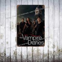 Vampyrų Dienoraščiai metalinis dekoras Plakatas Vintažinis skardinis ženklas Metalinis ženklas Dekoratyvinė plokštelė Pub Barui Vyriškam urvui Klubui Sienų dekoracija 20x30cm（7.8x11.8inch） black