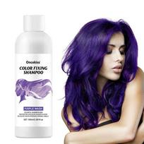 100 ml Spalvą fiksuojantis violetinis šampūnas Fiksuoja spalvą Padengia žilus plaukus Neutralizuoja geltonumą po balinimo Plaukų dažymas Ilgai išliekantis Nesukeliantis dirginimo Priežiūra violetinė