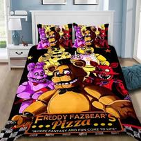 3D Spausdintas Freddy F-Fnaf Patalynės Komplektas Five Nights Antklodės Užvalkalų Komplektas Su Pagalvės Užvalkalais 3 Vnt. Antklodės Užvalkalas Miegamojo Dekoras EU Single(135*200cm)3pcs