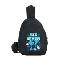 Steal a Brainrot 67 Printed Student Lightweight Breast Bag Casual Messenger Bags black