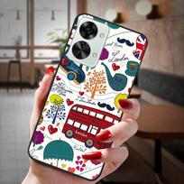 Dėklas OnePlus Nord 2T 5G Dangtelis 3D reljefinis animacinis minkštas TPU telefono galinis dangtelis One plus Nord 2T 5G dėklams Korpusas Coque Įspaudas Nord 2T 5G white